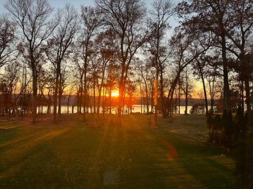 Sunset views from back yard overlooking the Mississippi River