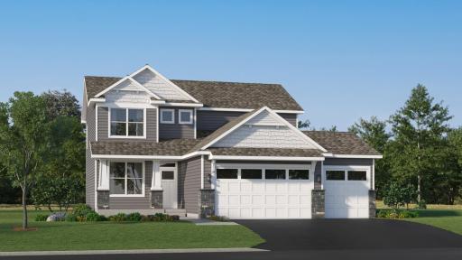 (Exterior rendering, actual home's finishes will vary.) The Bristol!