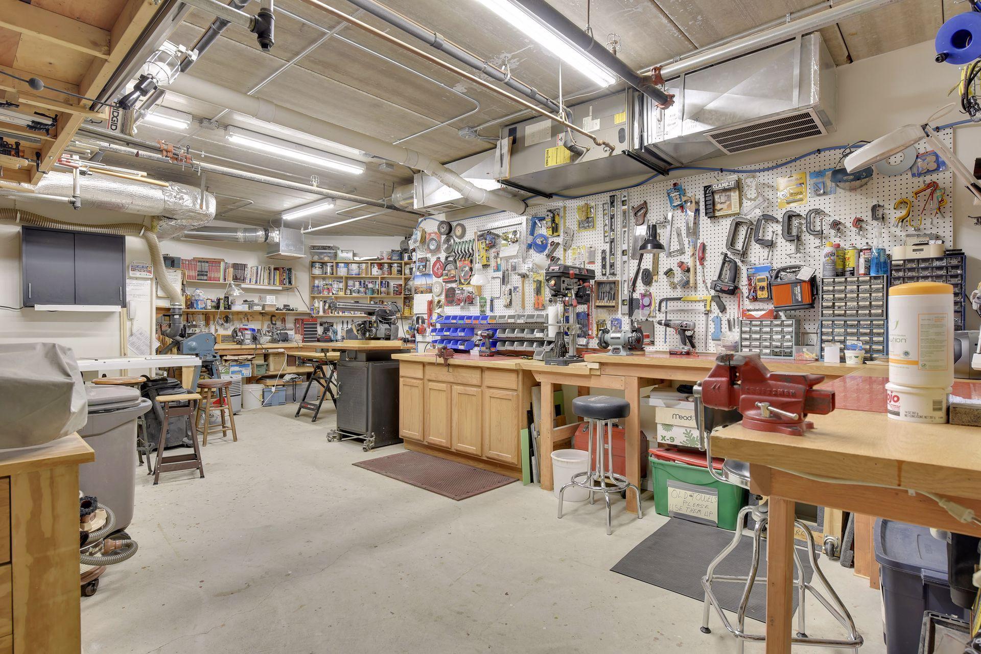 A workshop, all items donated from people who have moved in.