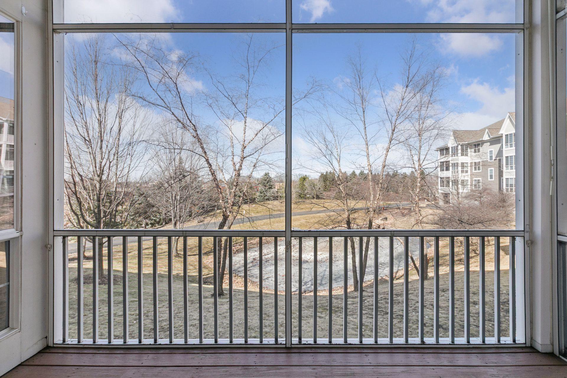 Screen in porch with private pond views