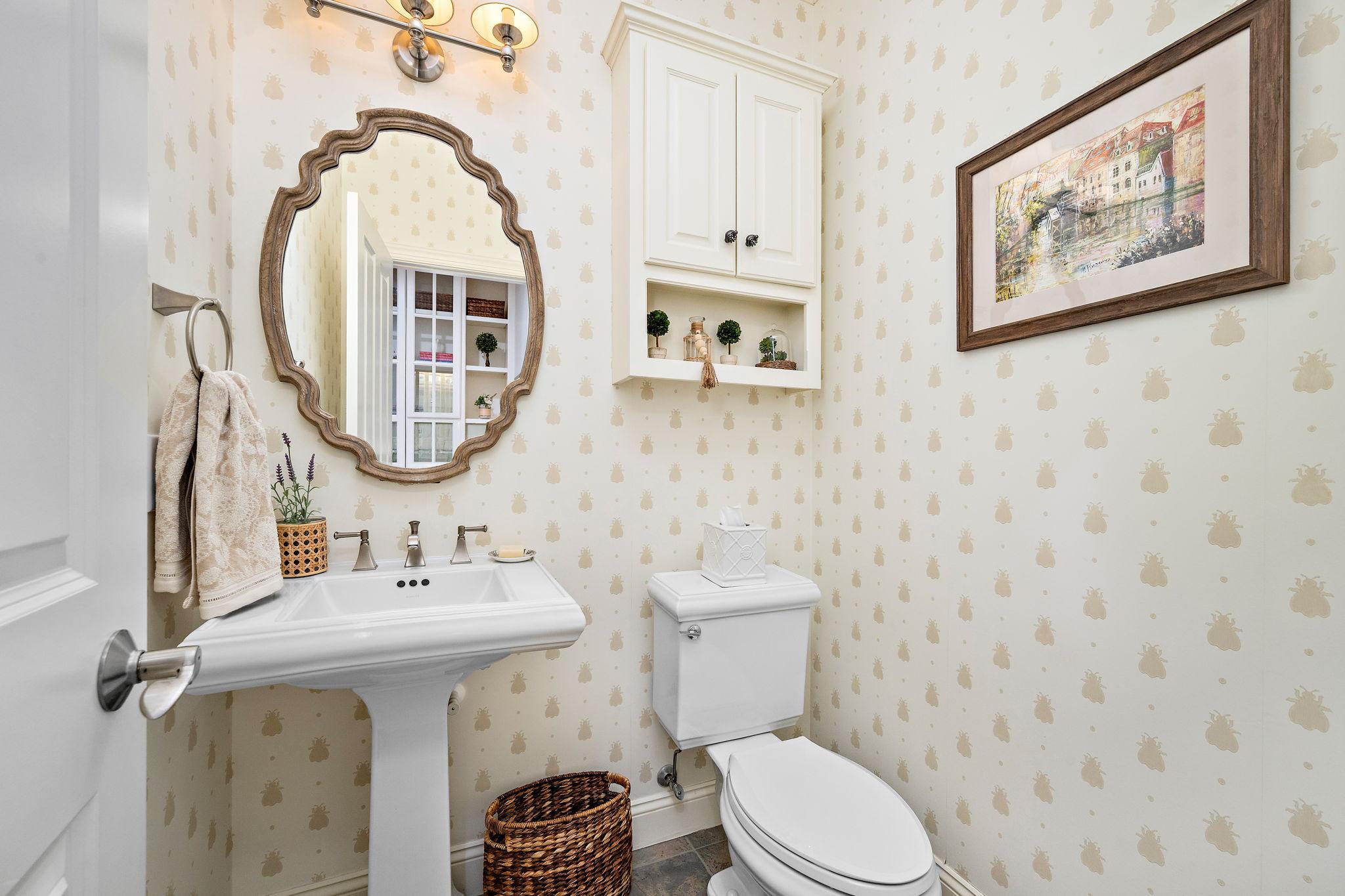 main level powder room