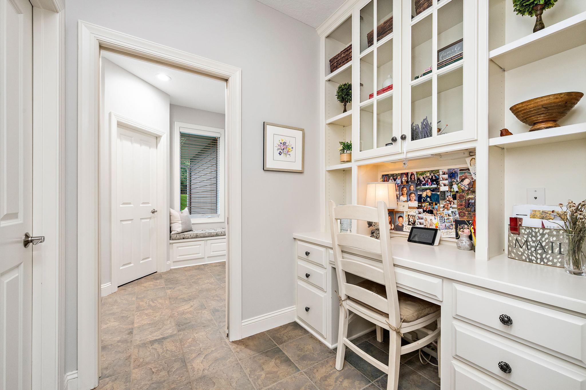 Back hallway - handy desk and nook