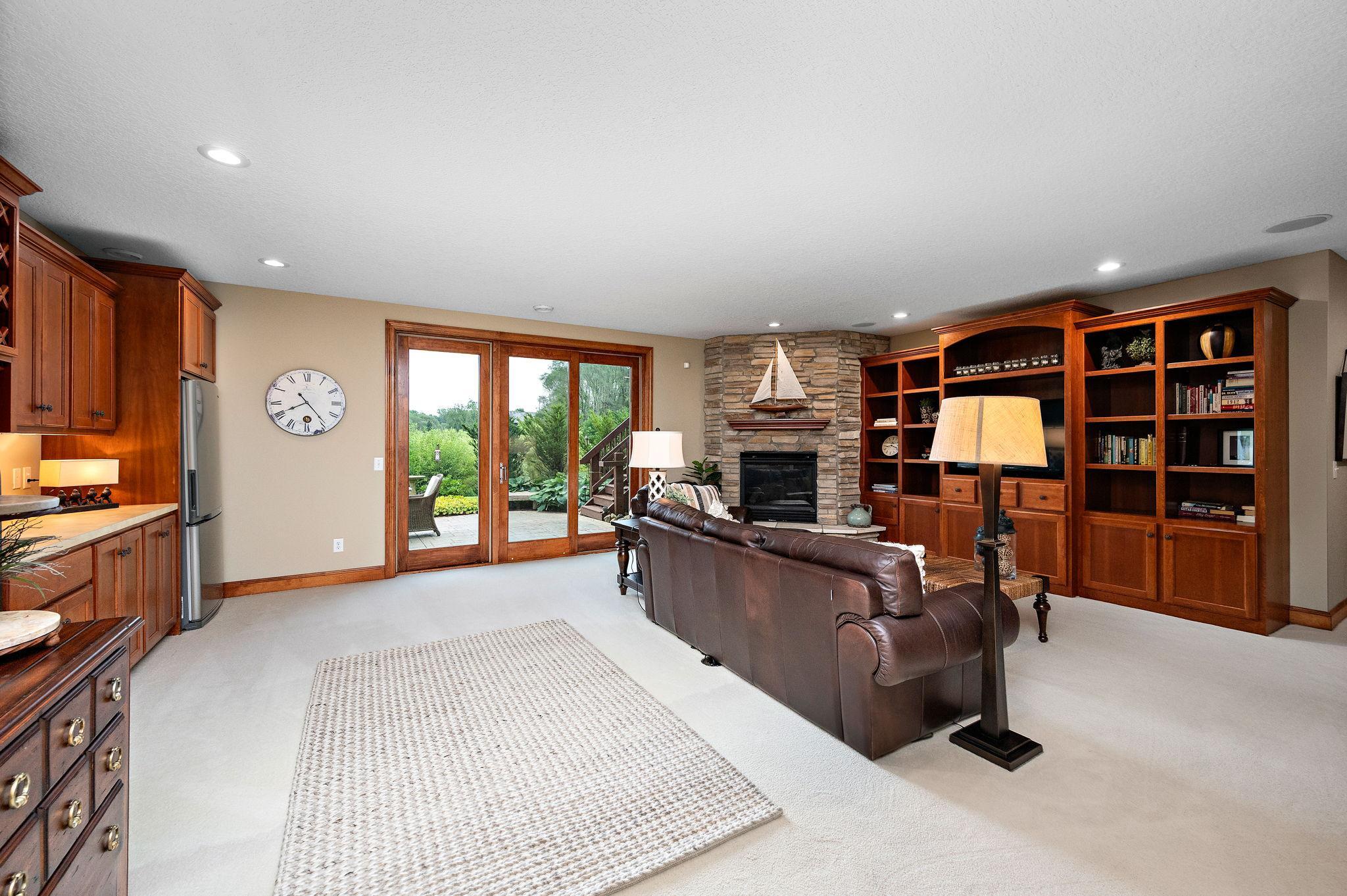 spacious lower level family space