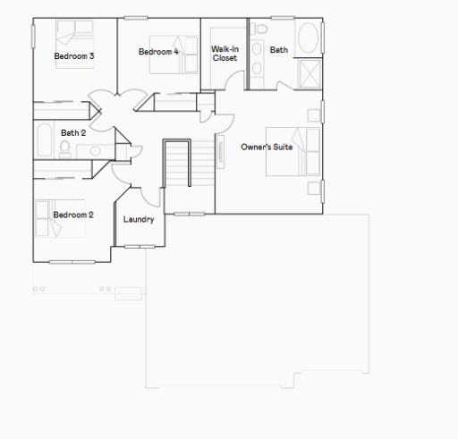 Upper level floorplan.