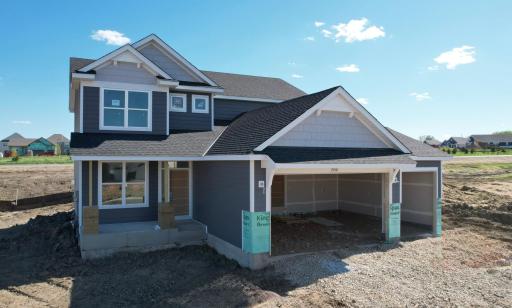 (Photo is of the actual home in progress.)