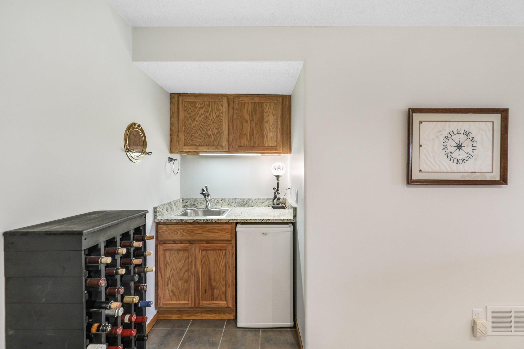 Family room wet bar