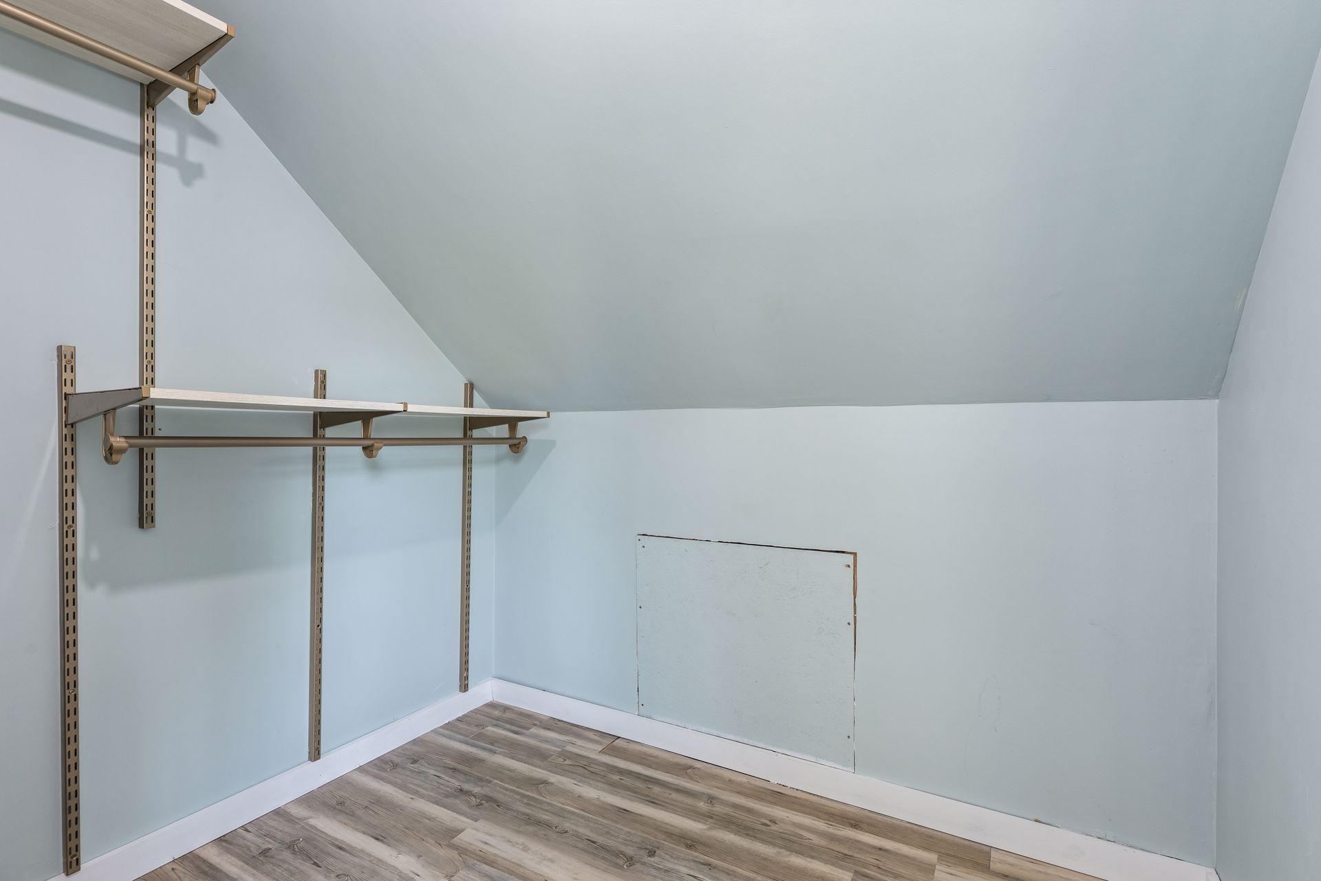 Primary suite walk-in closet.