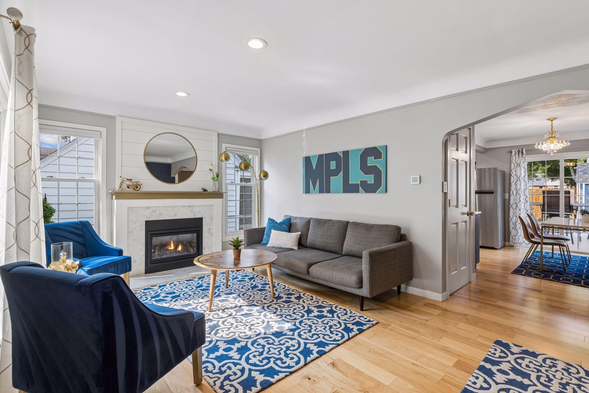 Cozy gas fireplace added in 2019.