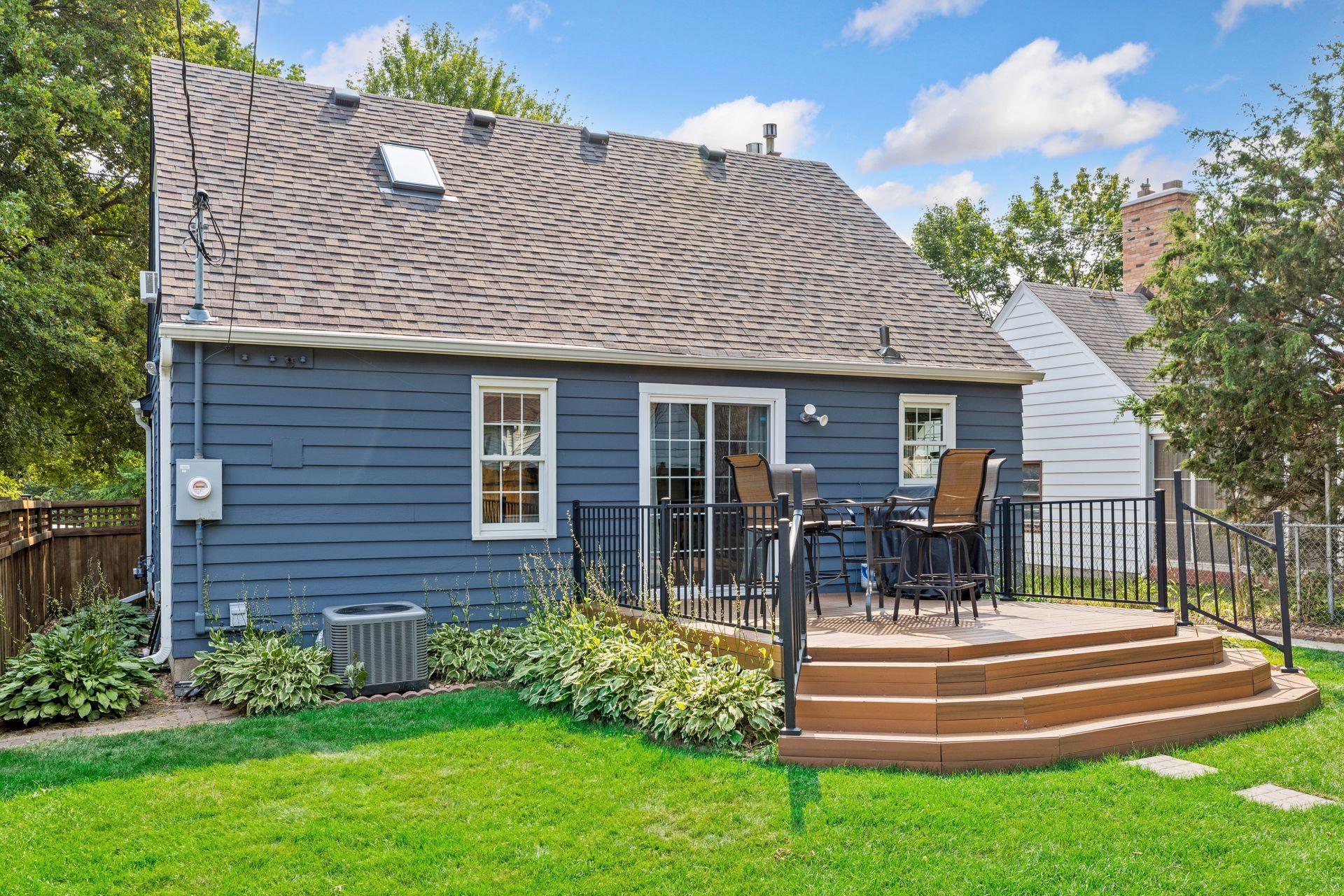 Sliding patio doors open to the backyard deck, expanding the living space during warmer months.
