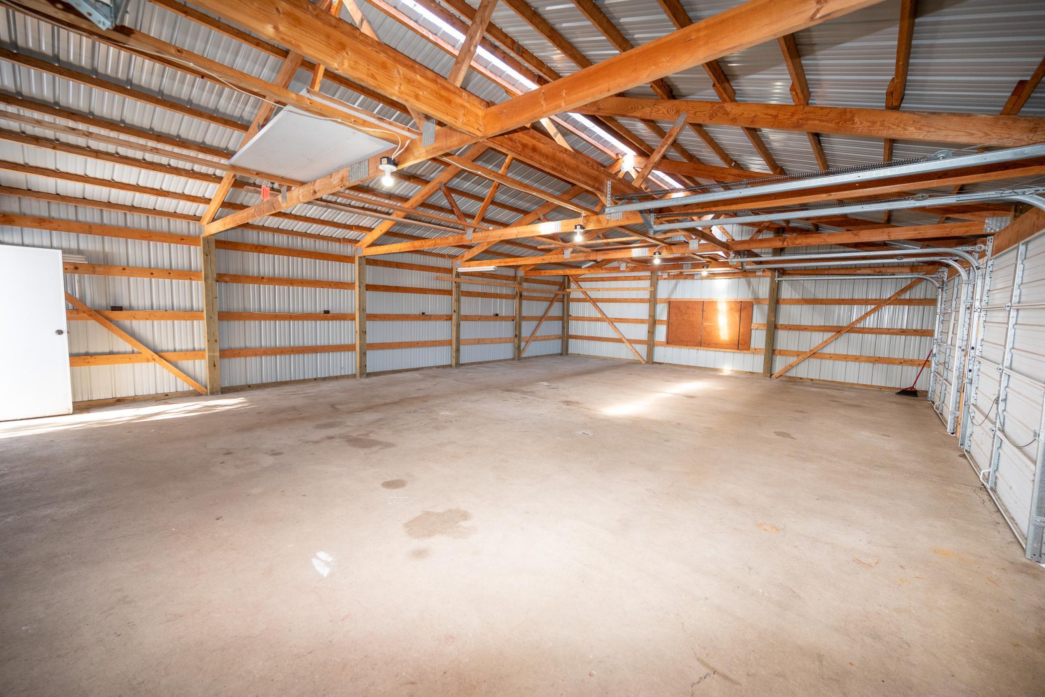 Concrete floor and electric.