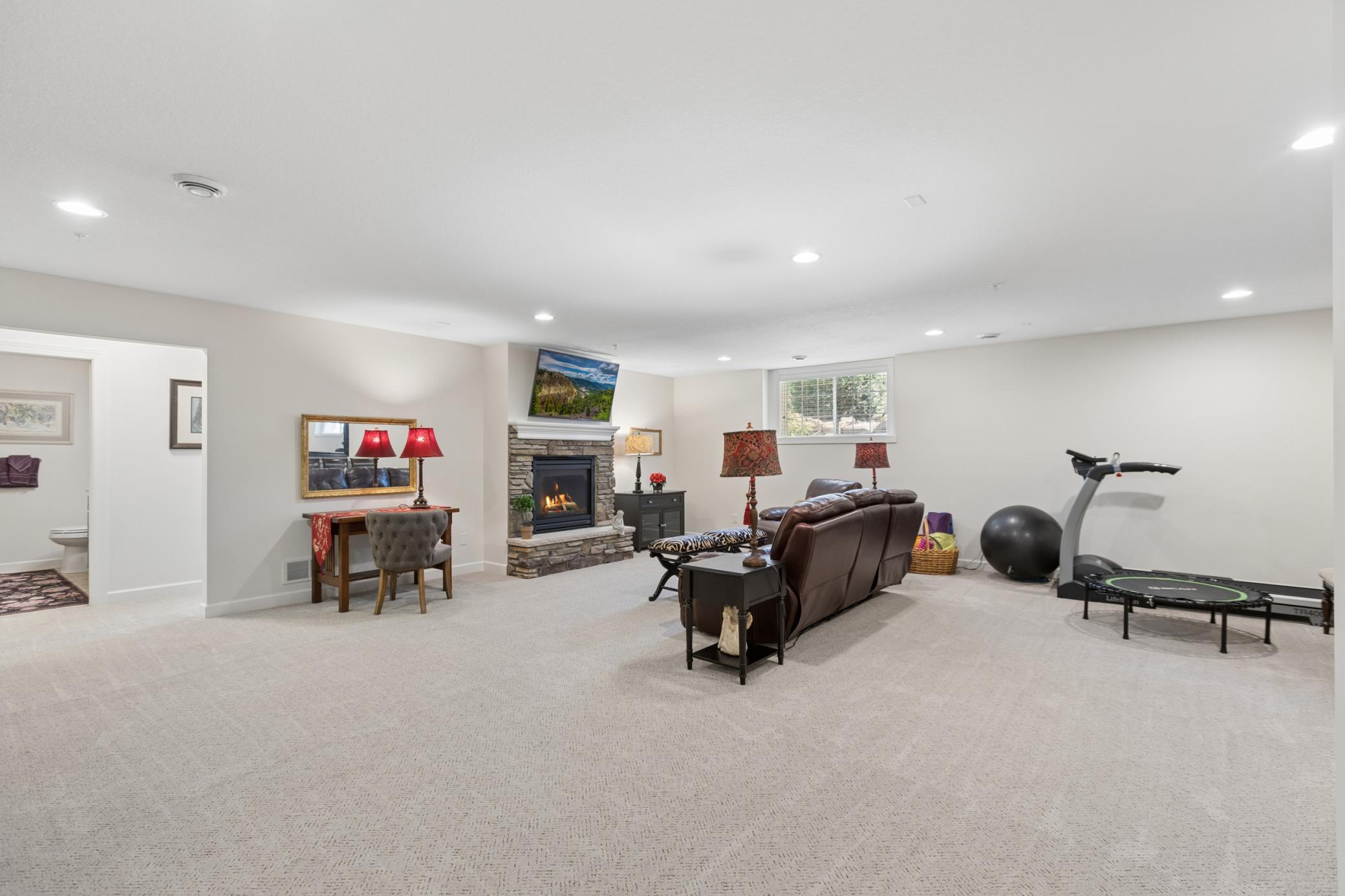 Spacious Lower Level Recreational Room