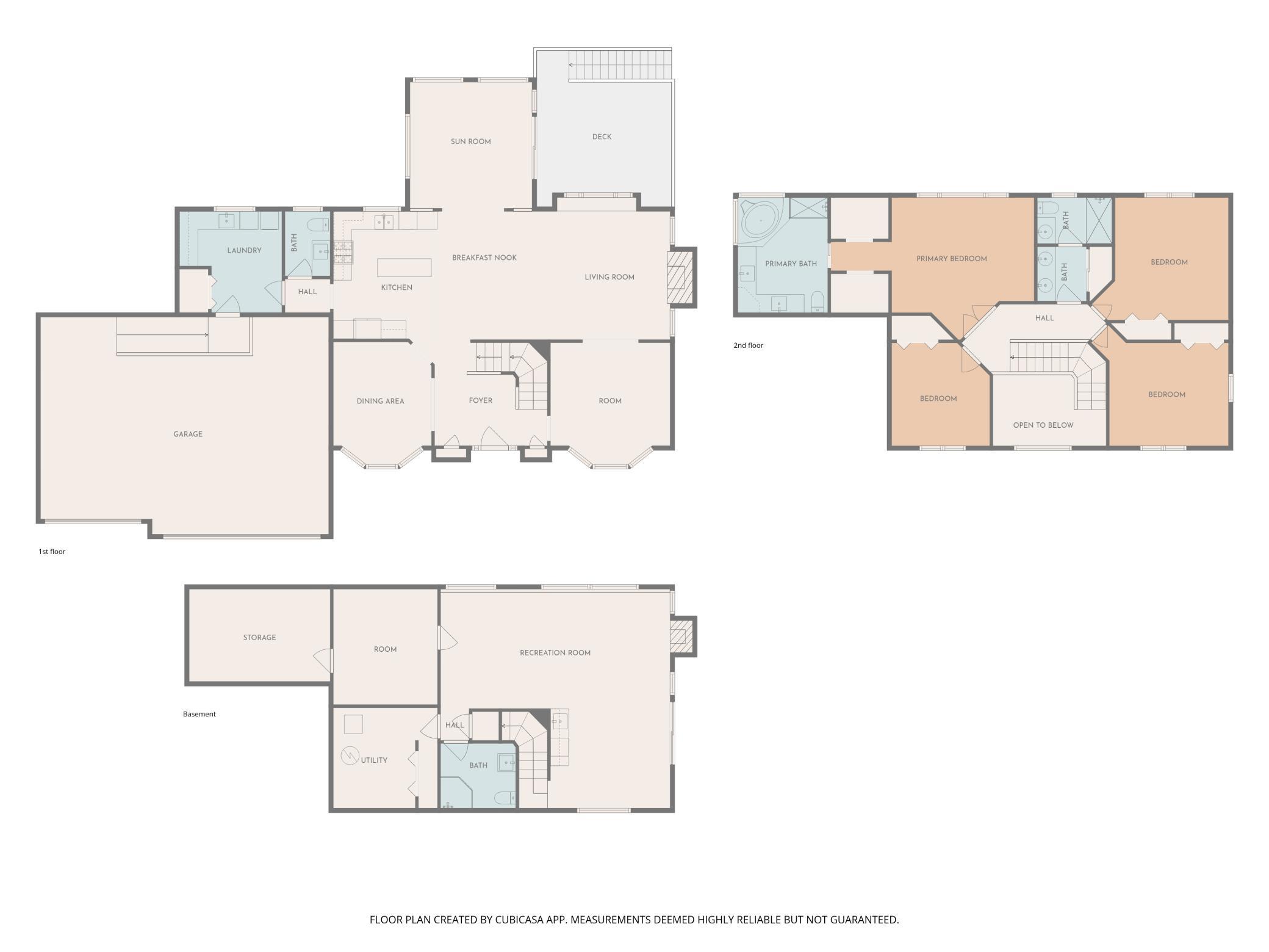 All levels floor plan