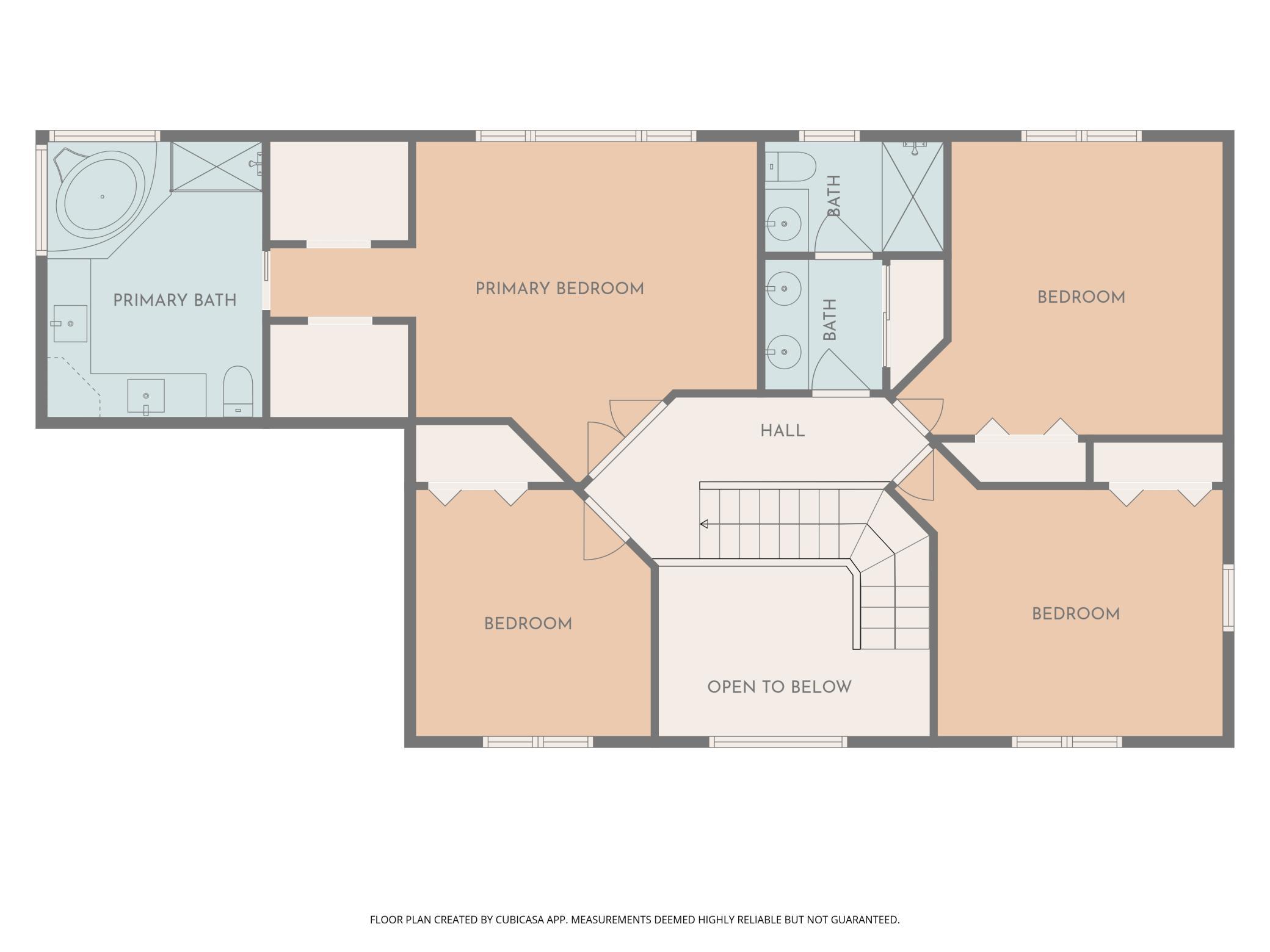 Upper-level floor plan