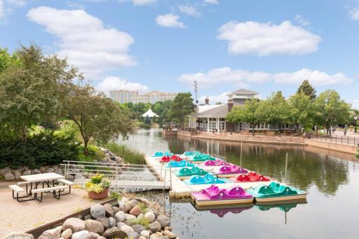Paddleboat rentals in summer.