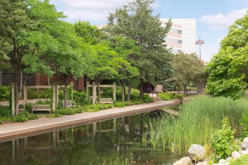 Walk the trails in summer and ice skate on the Lake in the winter.