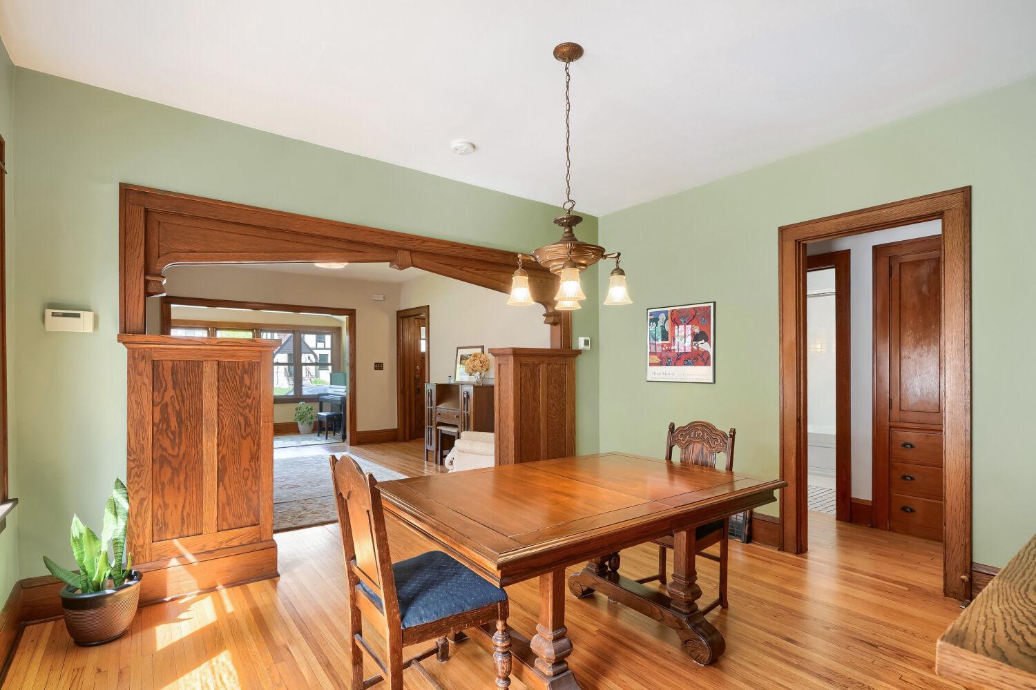Beautiful woodwork throughout