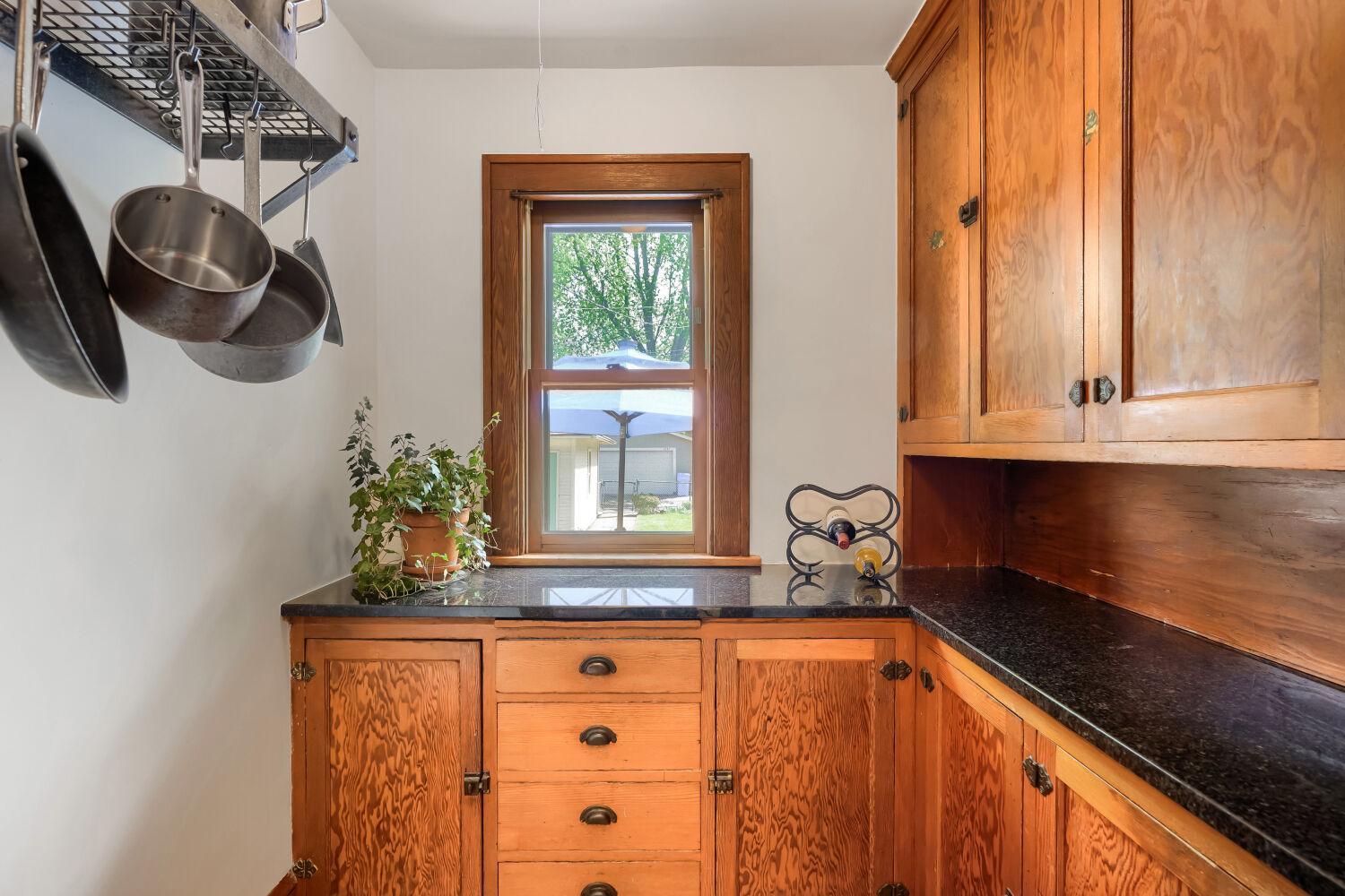 The pantry gives added counter space