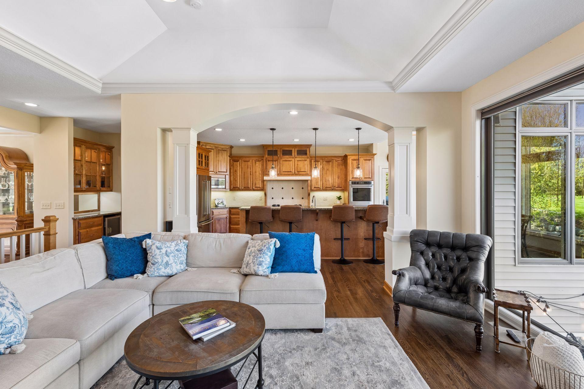 Kitchen is open to the living room