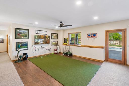 Practice your putting...or make this space into something you love (eating area, poker table, endless choices)