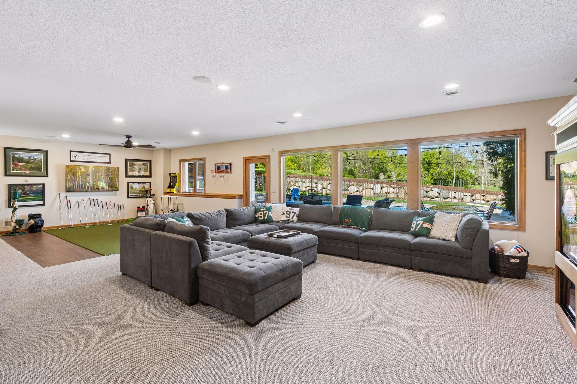 What a fun room - sunlight pouring in and space to relax for everyone