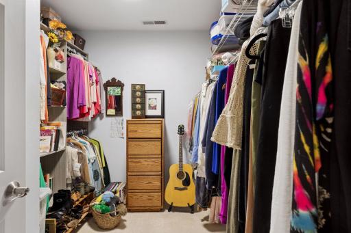 Primary bedroom has a very spacious walk-in closet.