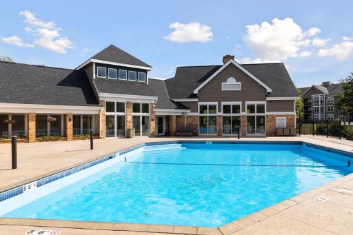 A view of pool in summer.