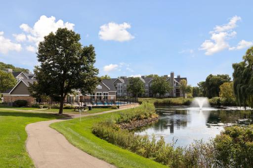A wonderful community space and pool, walking paths, and more.