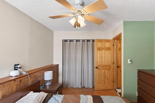 Large closet in lower level bedroom