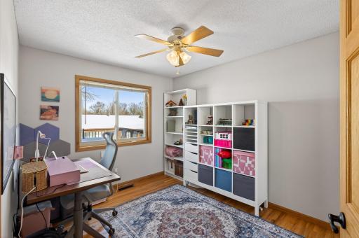 Bedroom 2 (upstairs) gorgeous hardwood flooring
