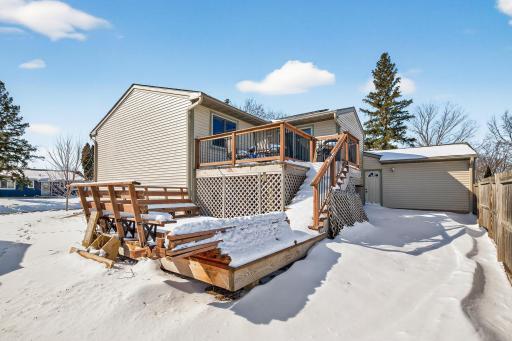 Imagine entertaining friends and family on this fabulous deck!
