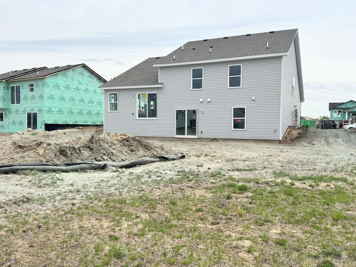 (Photo is of the actual home in progress.)