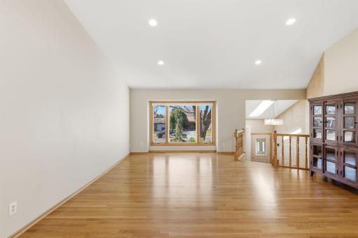Large bay window in the living room.