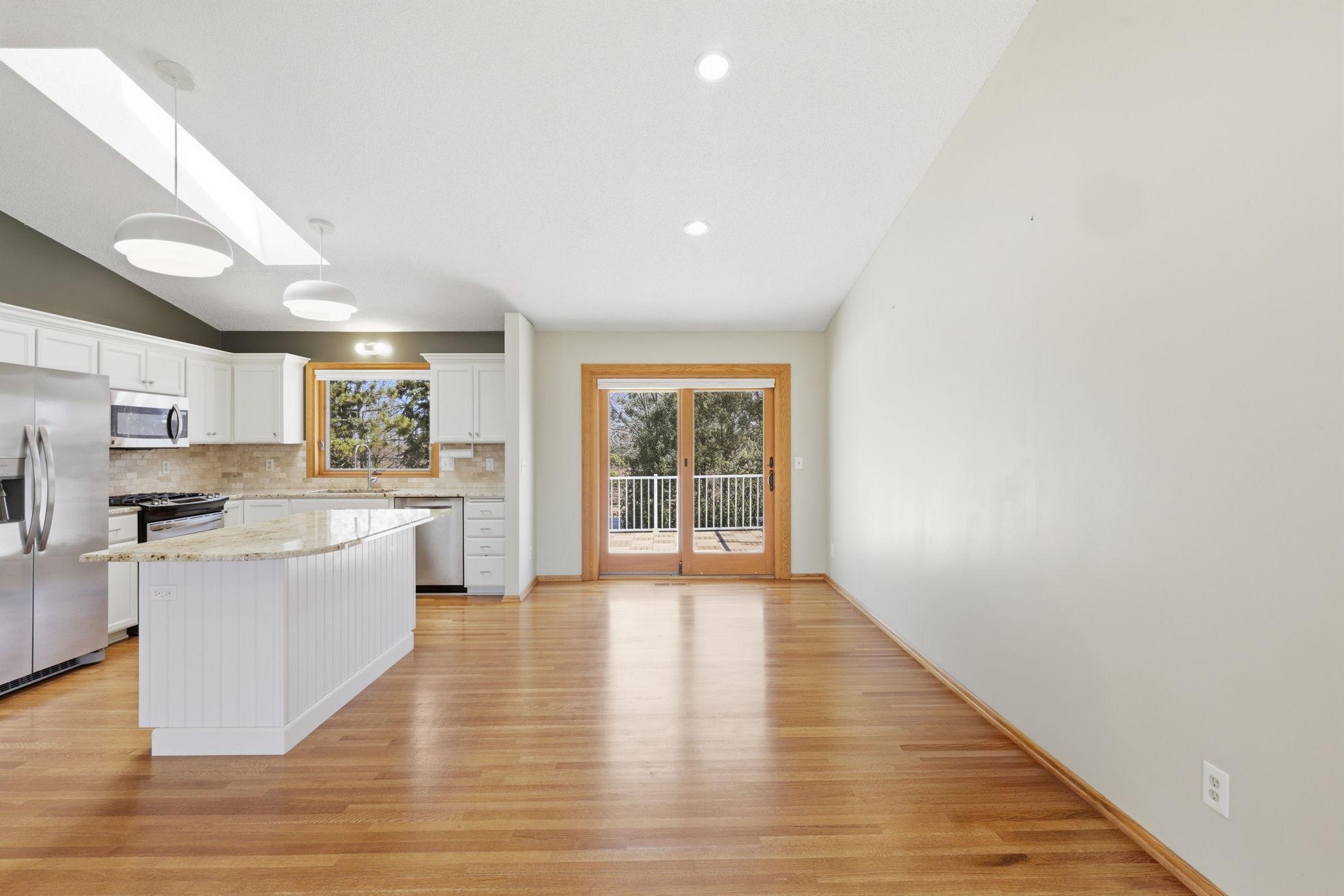 Dining room with access to your back deck.