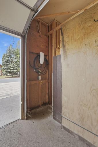 EV charging station in the garage.