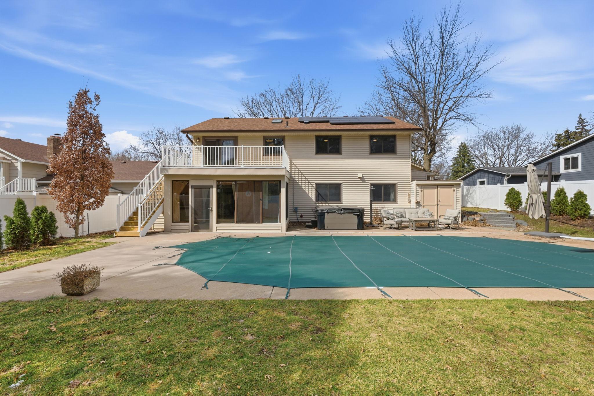 Additional half-bath accessible from the backyard.