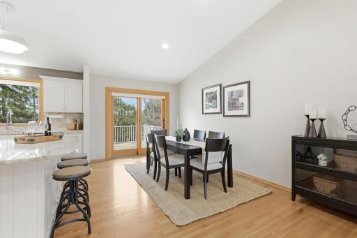 Dining room with access to your back deck.