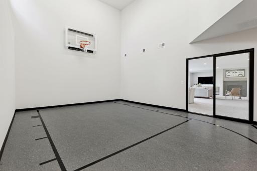 Indoor athletic courtâideal for basketball, pickleball, and year-round recreation.