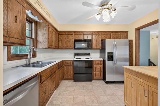 Ample cabinetry and generous counter space provide plenty of room for everyday meal preparation.