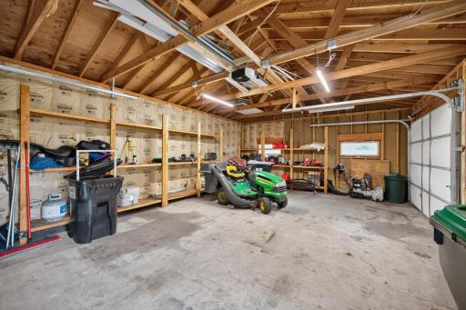 The impressive 20x28 detached two-car garage offers exceptional room for vehicles, tools, equipment and hobbies.