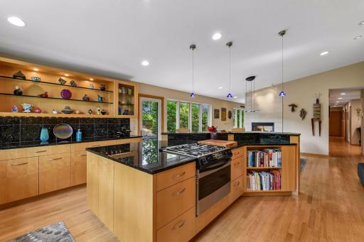 The spacious kitchen offers generous prep space and an open, inviting layout.
