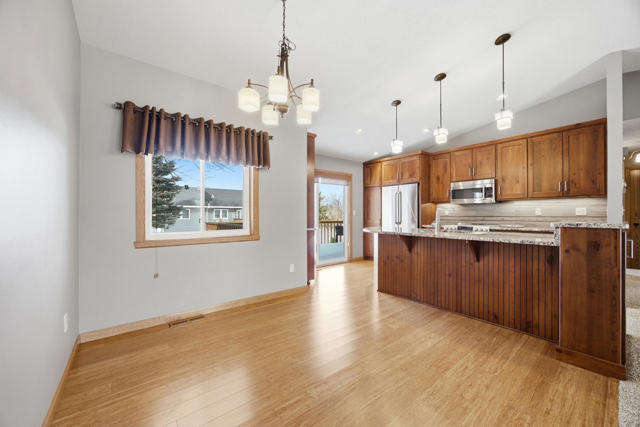 Dining Room & Kitchen with Bamboo Flooring
