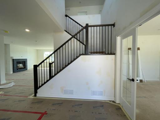 (Photo is of the actual home in progress.)
