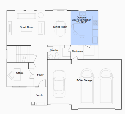 Sinclair main level floorplan.