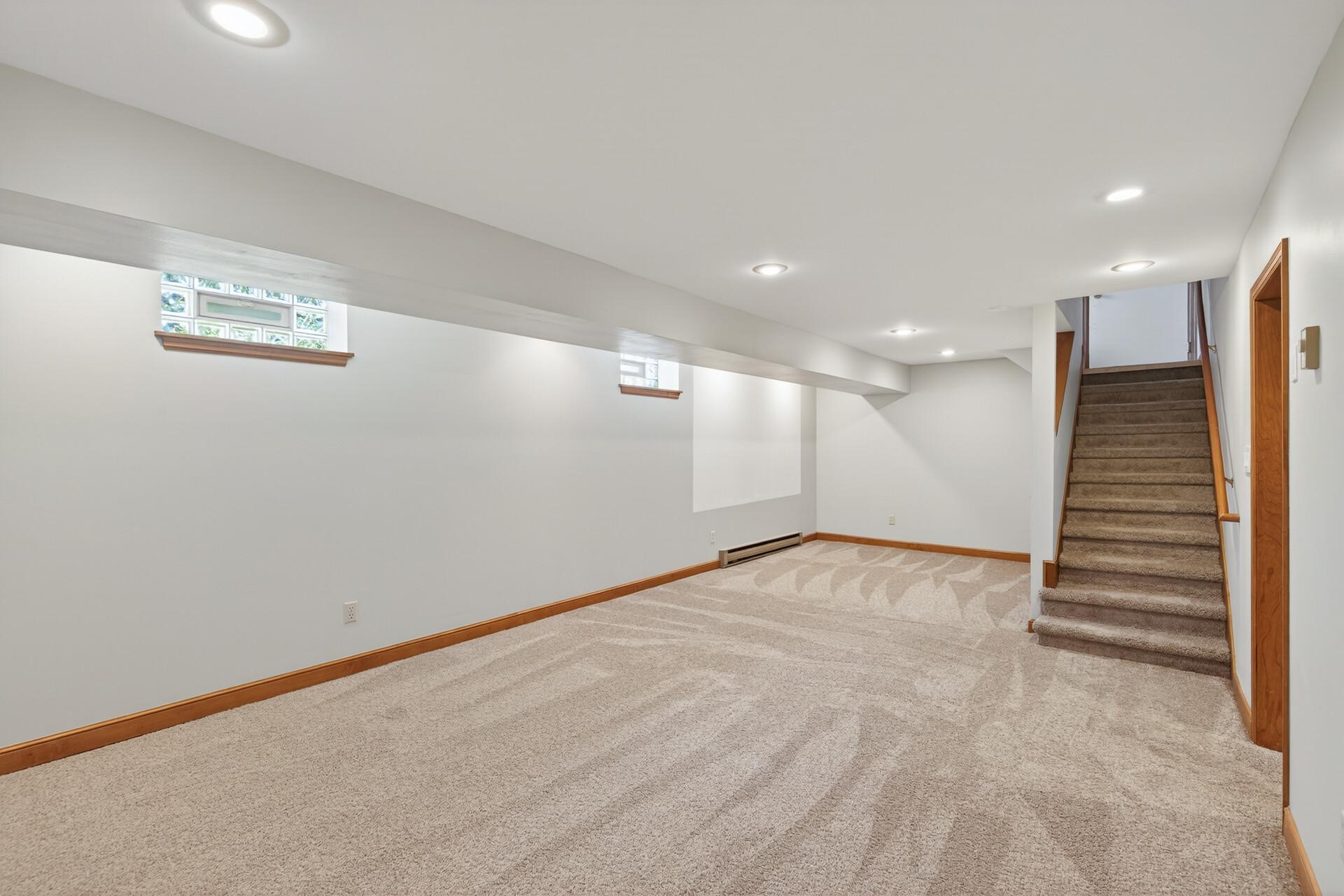 Finished lower level
