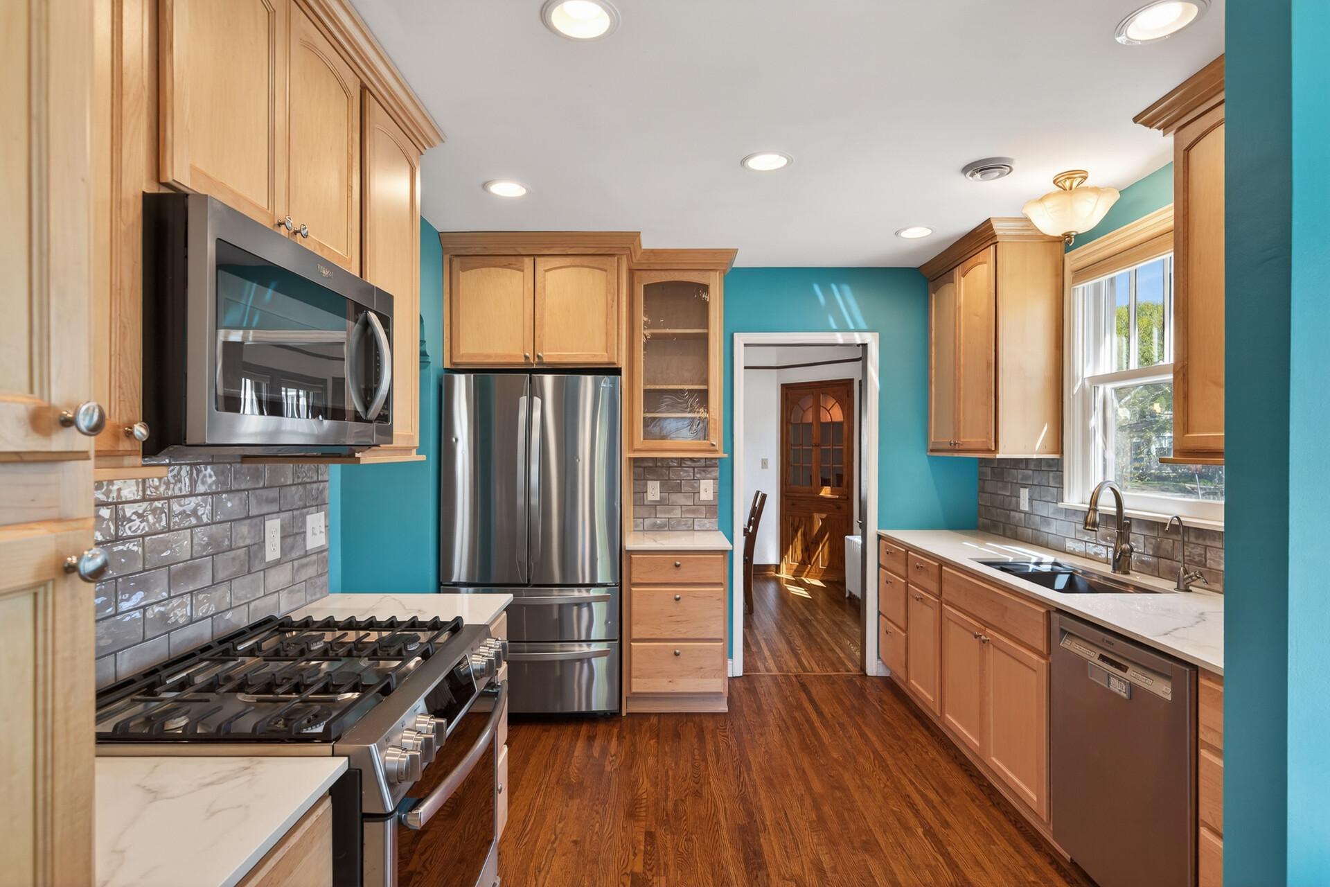 Kitchen facing dining room