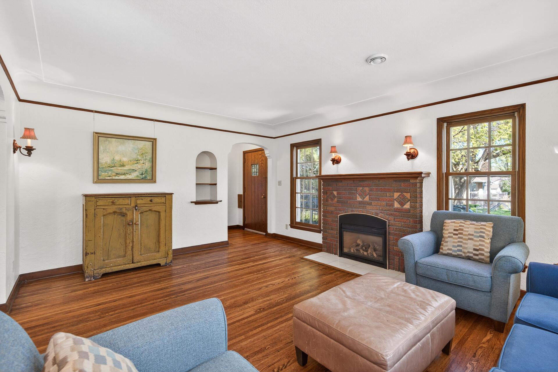 Living room facing front door