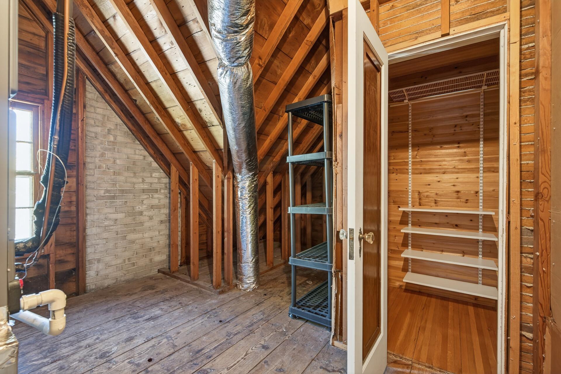 Upper level mechanical, accessed through primary walk-in closet