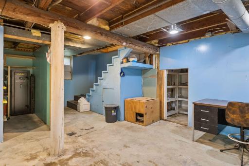 Lower level has plenty of storage and work space!