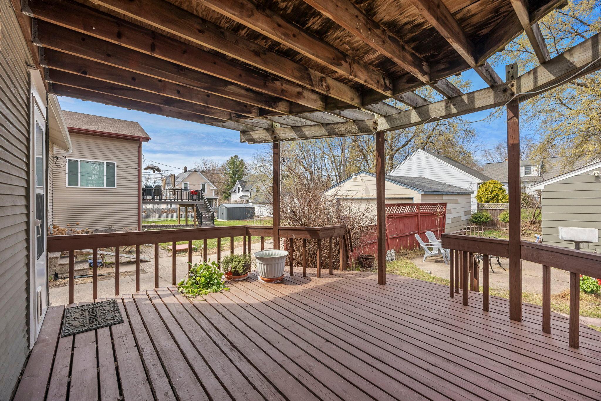 You'll love summer dinners on this deck, with easy access from the kitchen.
