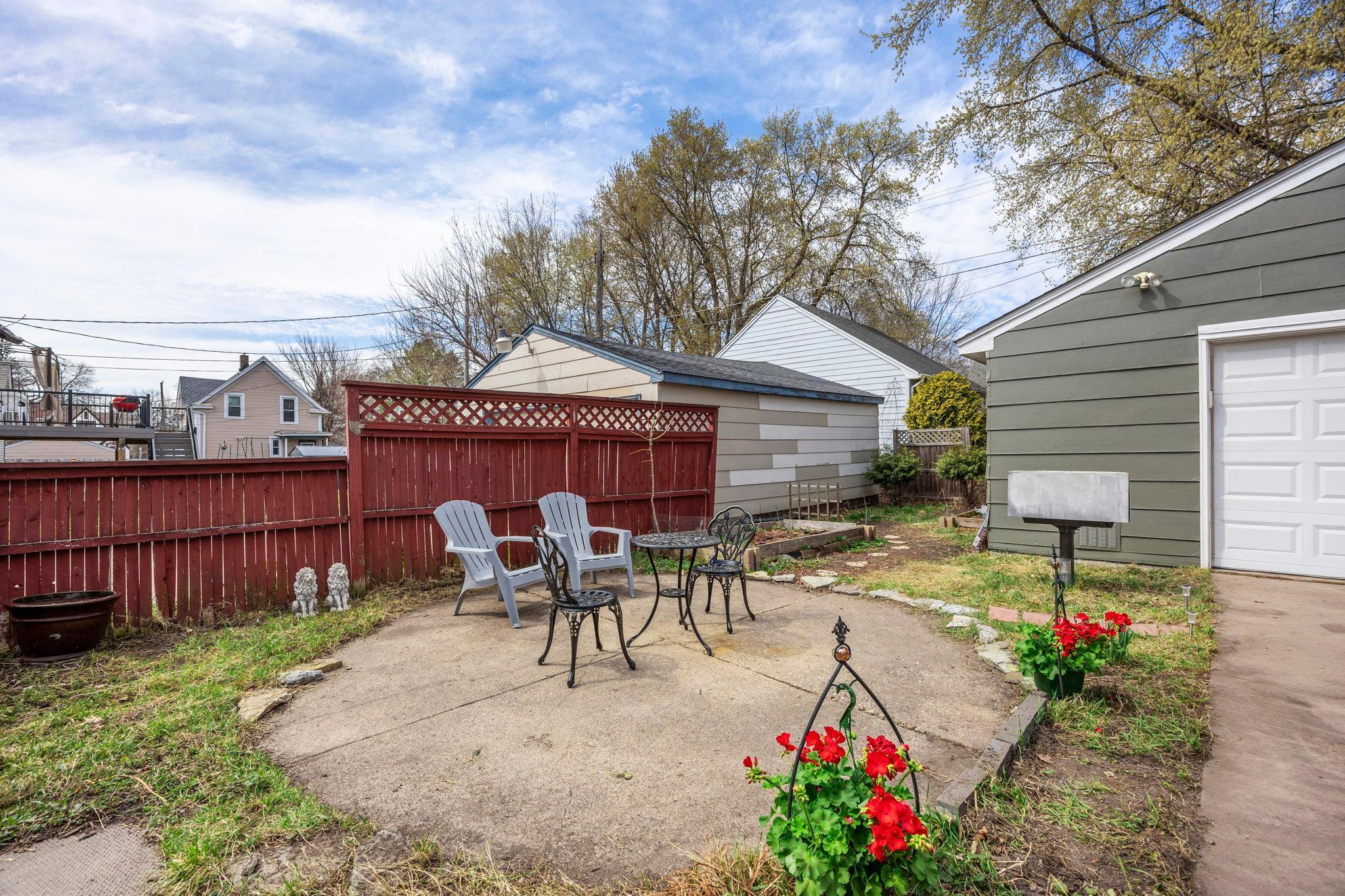 Large backyard patio